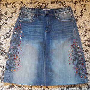 DRIFTWOOD JEANS SAYDI STRAWBERRY BLOSSOMS DENIM SKIRT